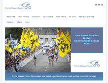 Tablet Screenshot of cycleclassictours.com